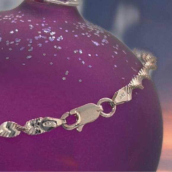 Retro 925 Sterling Twisted Herringbone Bracelet - Picture 4 of 5